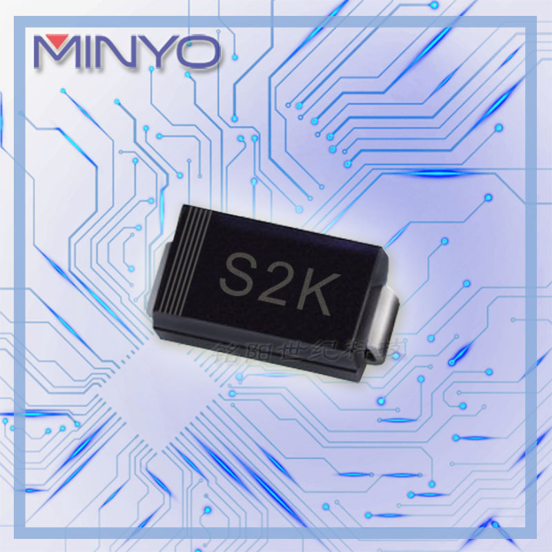 台产大芯片S2K RL206贴片二极管 DO-214AC SMA 2A800V整流二极管
