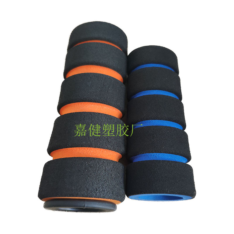 订制单车握把泡棉扶手套 防撞器材竹节橡塑管 高密度nbr海绵把手