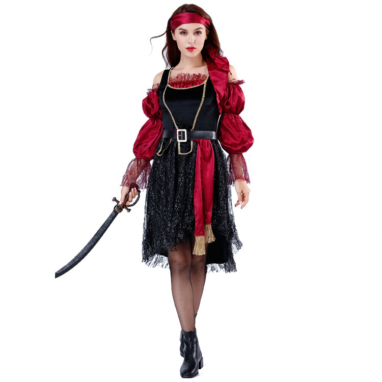 European and American Halloween sexy Caribbean female pirate costume cosplay game uniform stage party costume