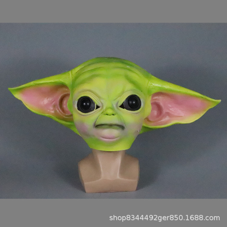 Yoda bebé máscara Cosplay Halloween látex sombrero mandalorian Star Wars máscara