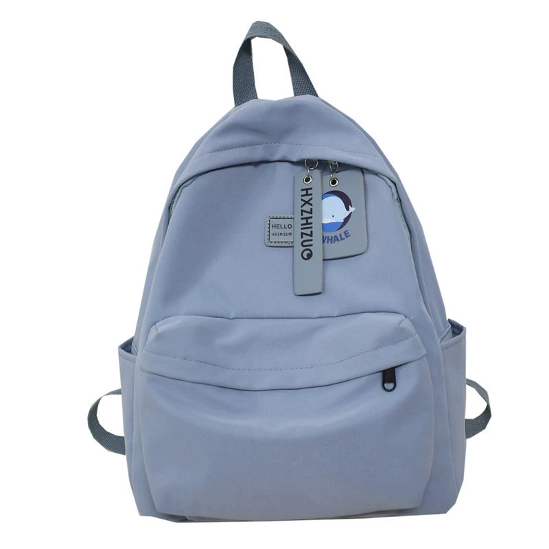 Backpack Japanese-style shoulder bag, lightweight polyester, multiple colors (White–Fuchsia)