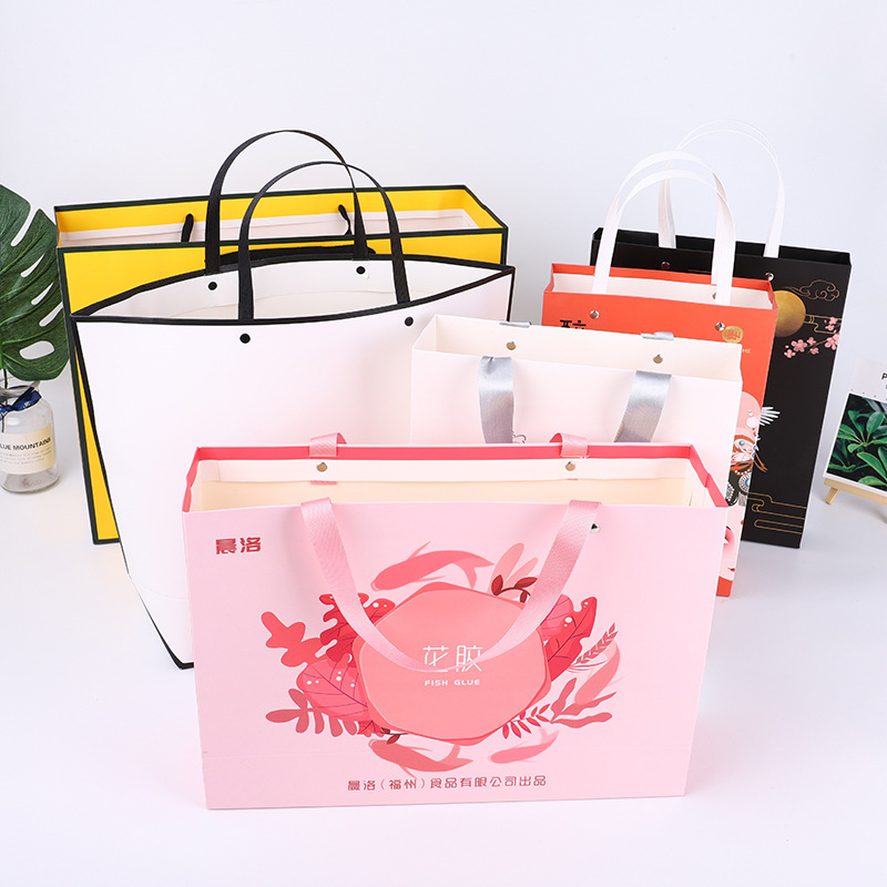 白卡黑卡牛皮纸袋 服装化妆品手提纸袋月饼红酒礼品包装量大价优