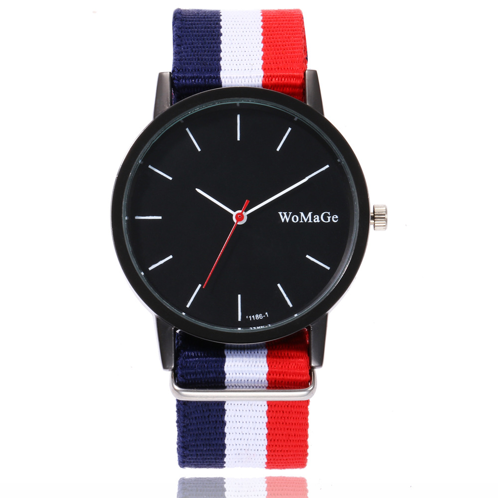 Simple Color Braided Belt Black Shell Large Dial Men's And Women's Watches Wholesale display picture 7