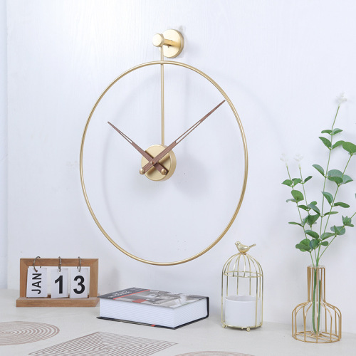 Nordic INS minimalist creative wall clock Spanish-style iron and metal wall clock for restaurant and bedroom single ring clock