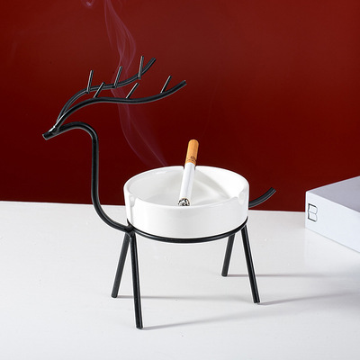 Northern Europe decorate Decoration Fawn ashtray originality household a living room modern personality Trend Office ceramics Ashtray