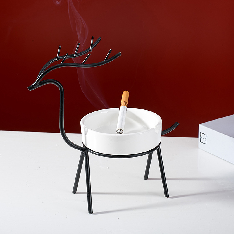 Northern Europe decorate Decoration Fawn ashtray originality household a living room modern personality Trend Office ceramics Ashtray