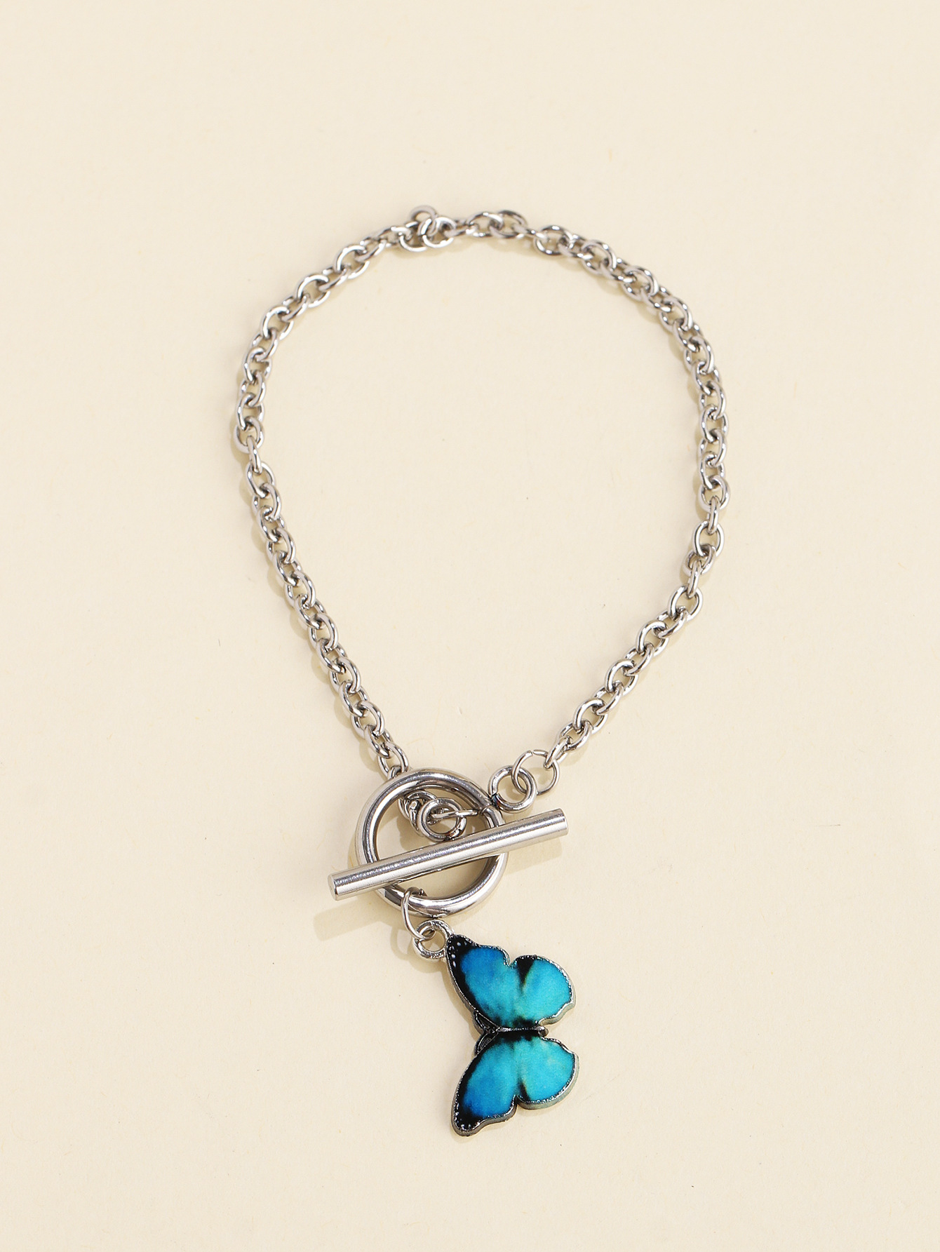 40132 Nischen Design Sinn Koreanischer blauer Schmetterling EinWortKnopfArmband ins SuperFeuer Paar Freundin Armband Schmuckpicture6