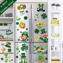 Cross-border Amazon Ireland St. Patrick's Day Lucky Clover Static Window Decal
