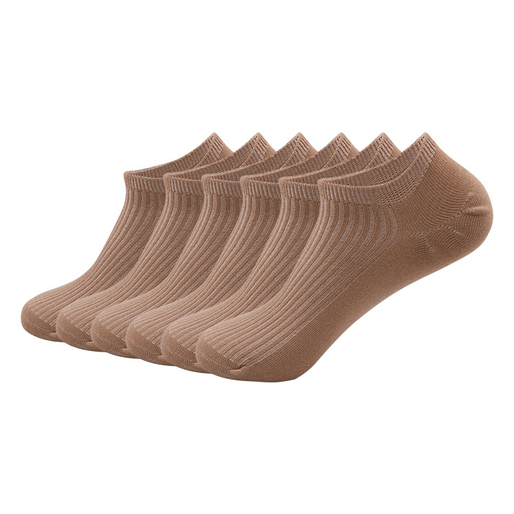 Calcetines cortos casuales de los hombres calcetines respirables absorbentes de sudor de algodón puro calcetines de barco de doble aguja