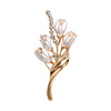 Accessory, fashionable fresh brooch lapel pin, flowered, simple and elegant design