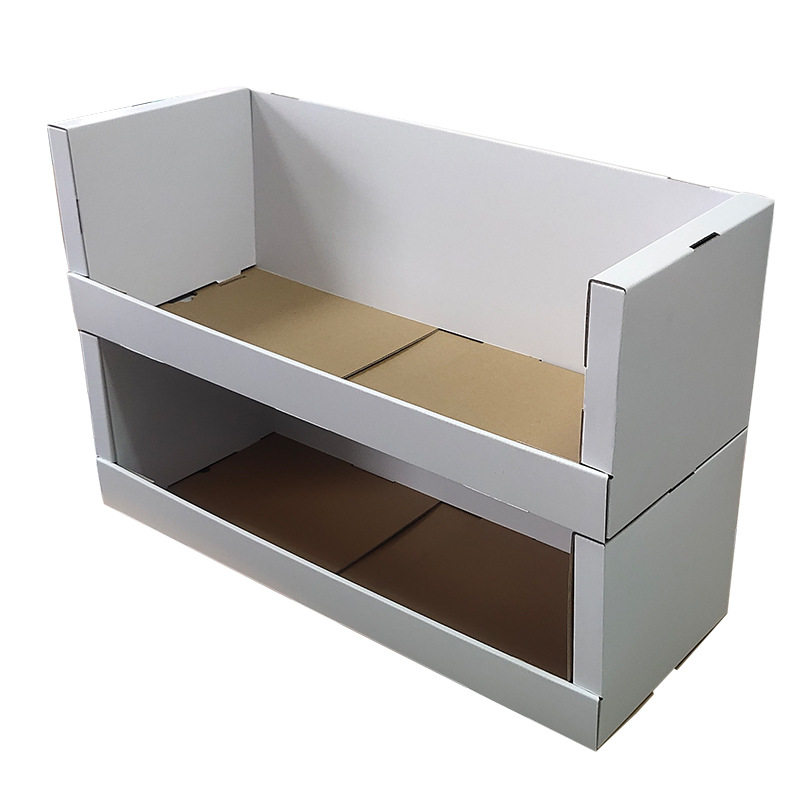 纸货架纸展示架可移动食品陈列架瓦楞纸展示盒PDQ促销纸堆头