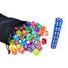 Transparent dice 16mm rounded color dice crystal dot digital color foreign trade cross -border screen KTV bar color