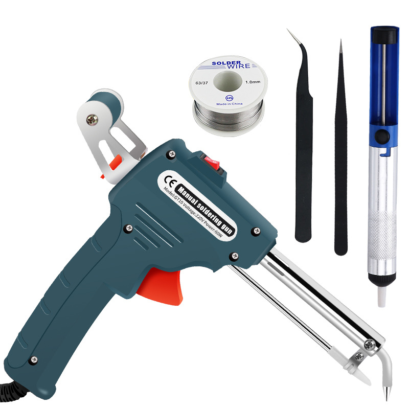 Suministro transfronterizo de mano tipo de calefacción externa calefacción interna pistola de soldadura eléctrica traje de hierro de soldadura manual de alimentación de estaño soldador 60W