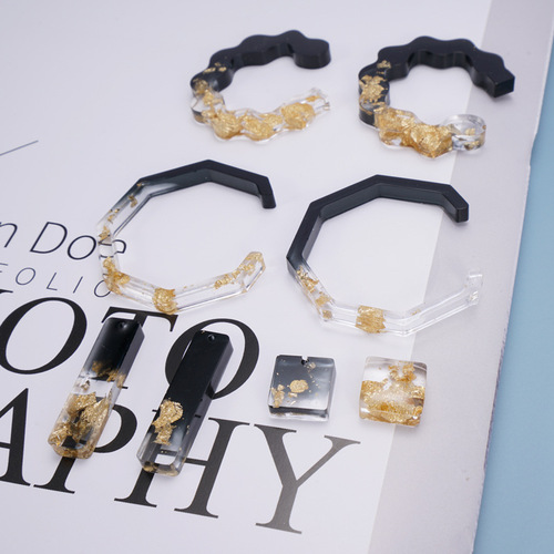 Poppy diy crystal glue mold earring pendant ear stud hanging ornaments homemade jewelry whole plate silicone mold