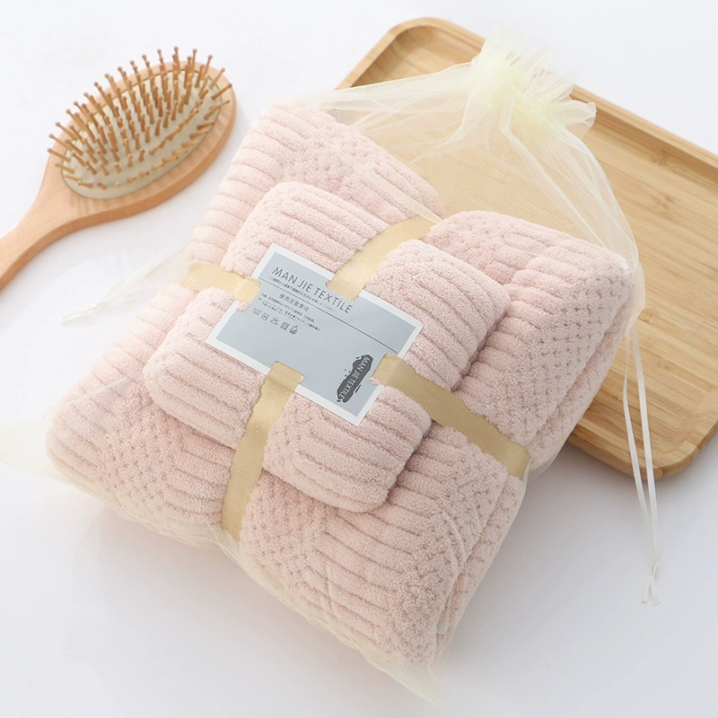 Coral soft bath towel, set, Birthday gift, wholesale