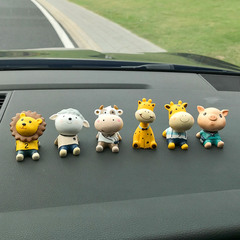 Creative Car Ornament Cartoon Animal Deer Dog Car Decorations Indoor Decoration Cute Car Accessories