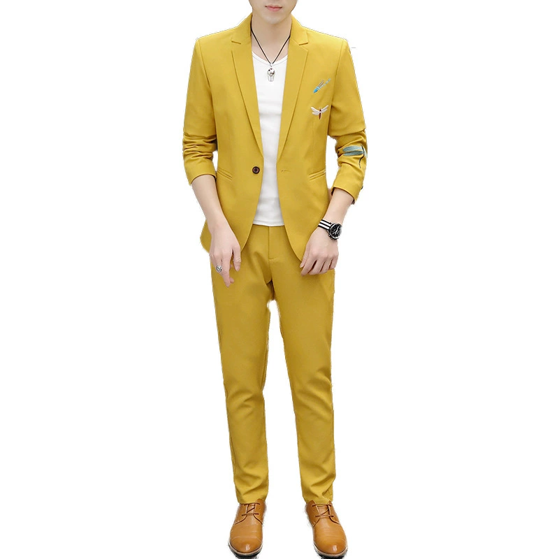 (Граница торговли), набор, классический костюм, корейский стиль, Slim fit