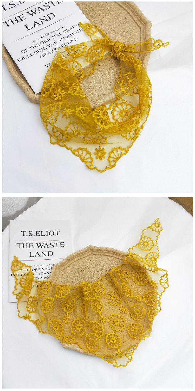Lace Triangle Scarf Spring And Summer Korean Fashion Scarf Small Silk Scarf Headband Bag Decoration Wholesale Cheap Rs-flyfishing Products display picture 15