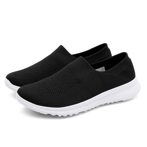 Summer shoes for the elderly, new dad shoes, non-slip soft sole, single-layer mesh, middle-aged and elderly walking shoes, slip-on men's shoes A28