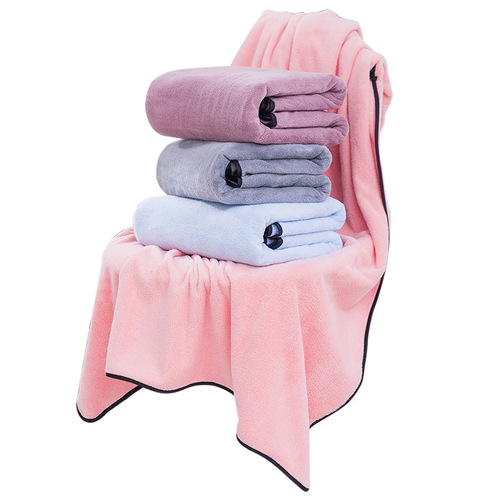 Extra large bath towel 90*180 coral velvet adult household thickened water-absorbent blanket that can be customized into multiple specifications for beauty salons