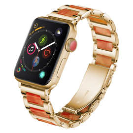 适用苹果手表金属不锈钢表带iwatch8代树脂间不锈钢表带49mm新款