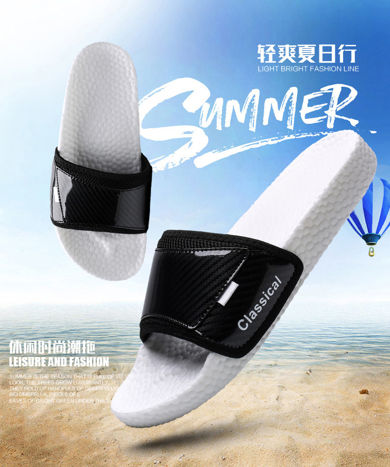 Lu 'an sports slippers Men's summer outdoor EVA anti-slip, European and American fashion Internet celebrity one-piece flip-flops men's cool flip-flops trend Application Scenario