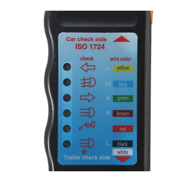 現物7芯ヨーロッパ式トレーラープラグ検出器7ピンプラグソケット検出器トレーラーラインテスター|undefined