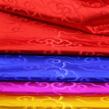 中国风旗袍唐装影视舞台面料装饰手工娃衣汉服提花织锦缎丝绸布料