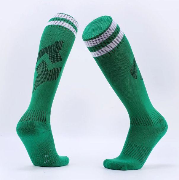 2 pairs men youth football socks children's nonslip over knee length football cheerleading