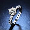 Ring with stone, wedding ring, internet celebrity, one carat, wholesale