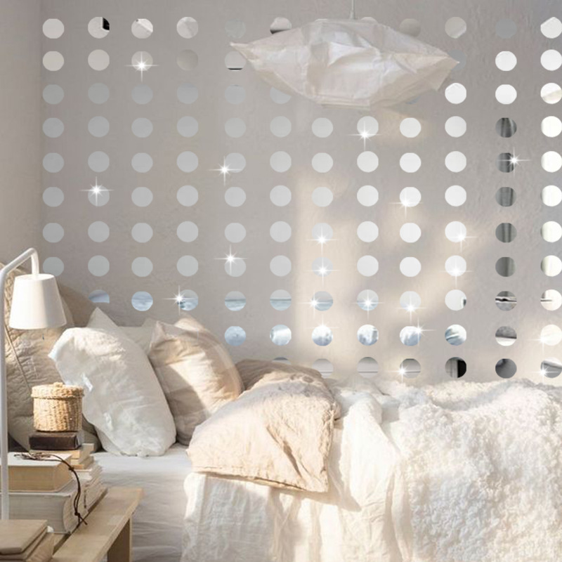Acrylic mirror DIY Dot sticker home living room decoration 2cm/5cm round wall sticker Dot sticker