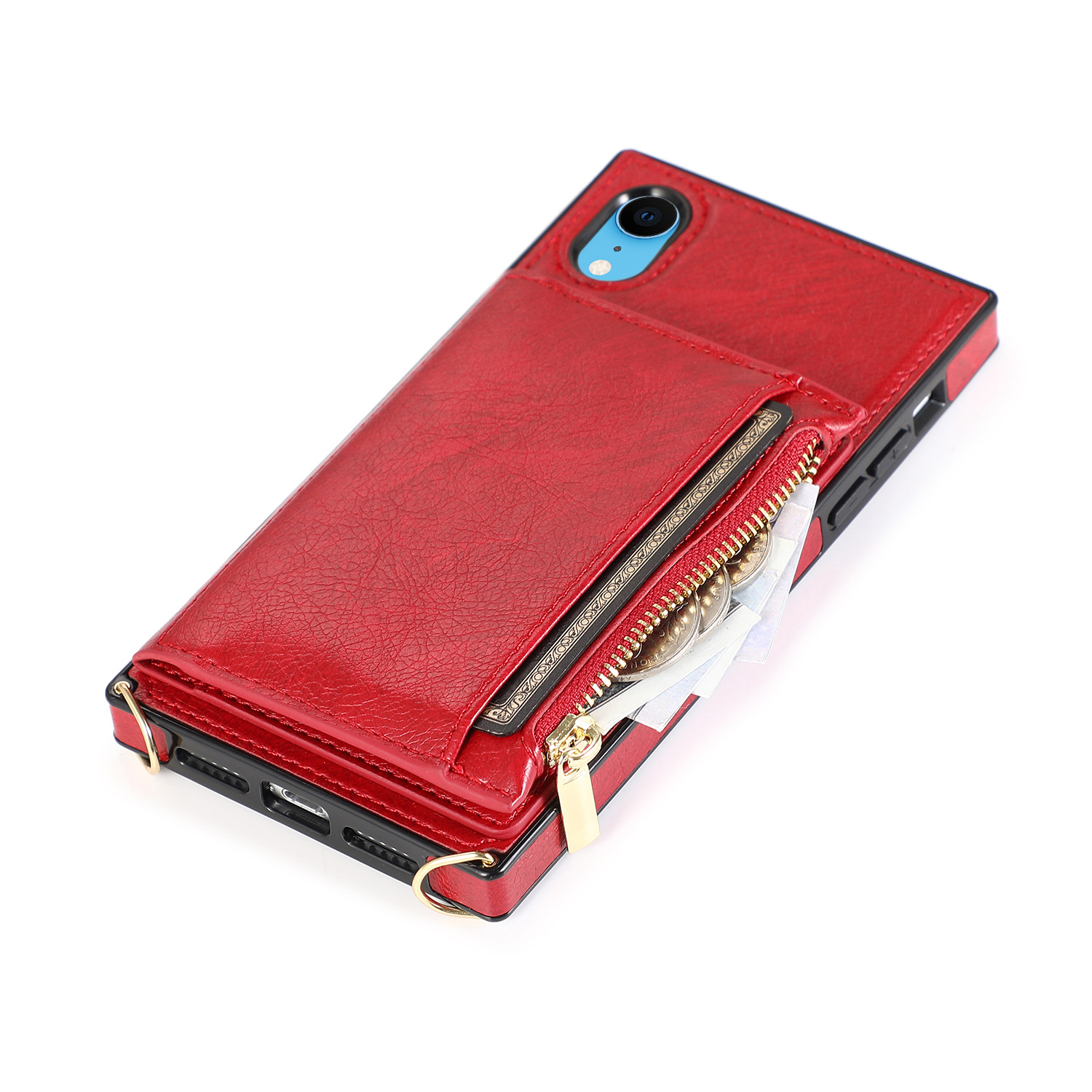 Crossbody Phone Case For Iphone 13 Wallet Protective Leather Cover_voghion.com