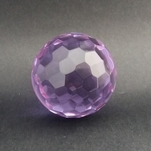 Φ50mm水晶紫色足球 k9水晶工艺礼品纪念品本色烤色玻璃加工