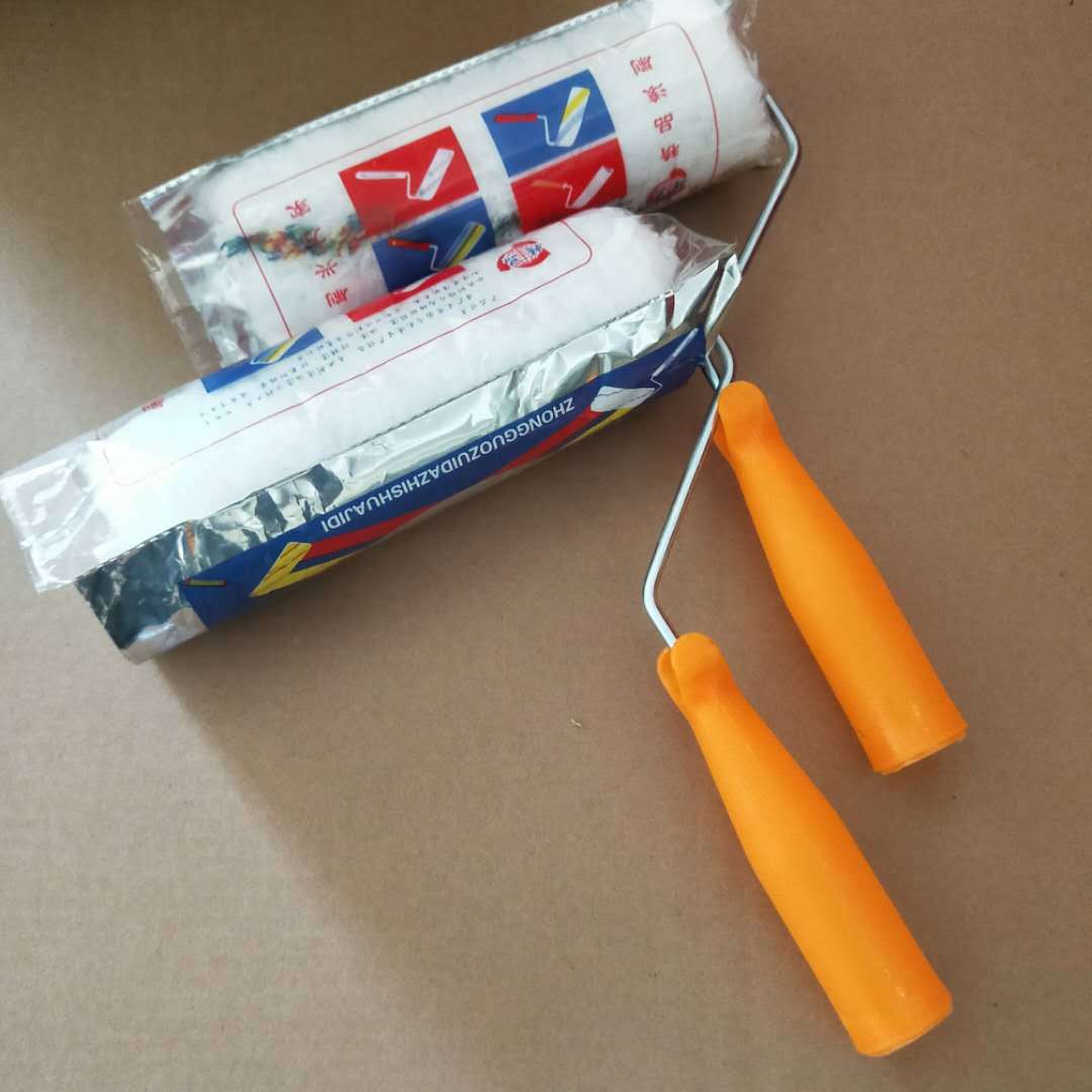 厂家销售桐城8寸混纺彩条滚筒防水涂料滚筒刷子油漆套装套装刷子|ms