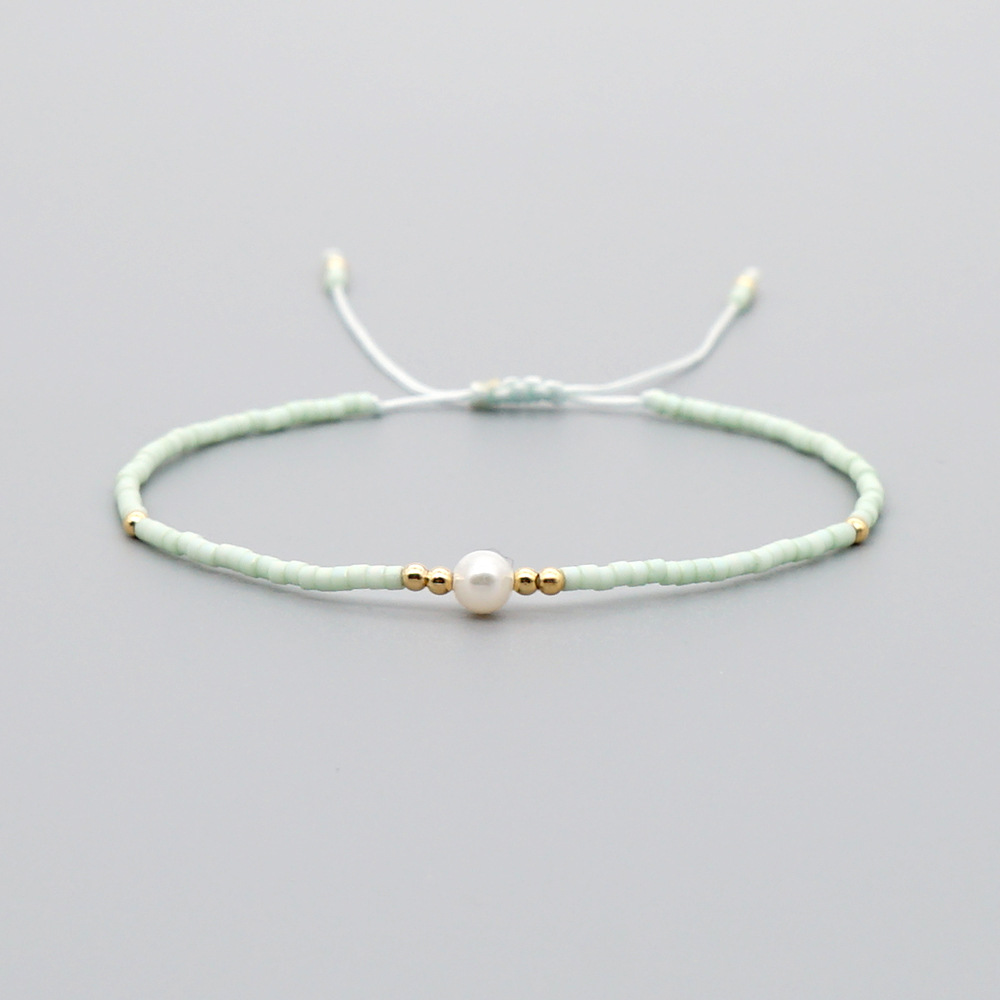 Perles De Riz D&#39;été Myuki Tissées À La Main Perles D&#39;eau Douce Naturelles Bracelet Simple En Gros display picture 17