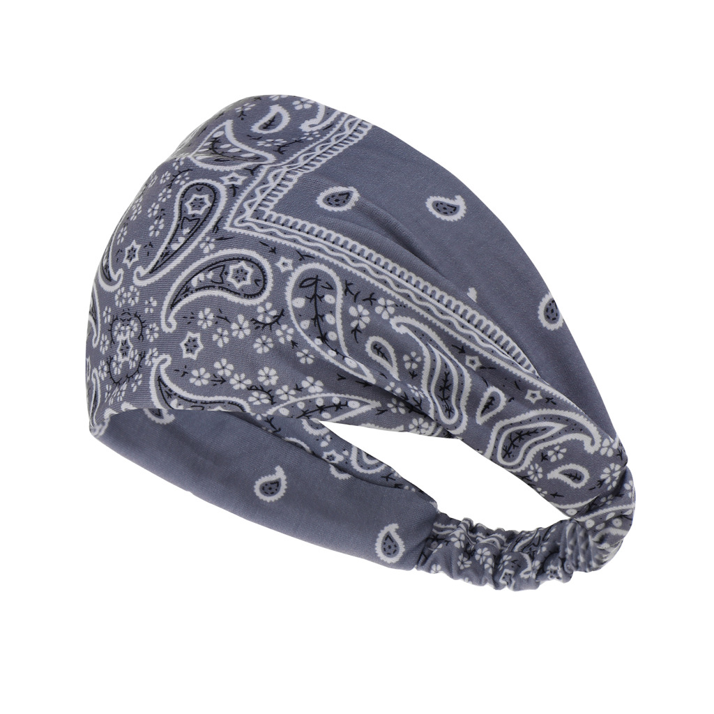 Simple Wash Cashew Headband Fabric Double-layer Wide-brimmed Headband Jewelry Headdress Wholesale Nihaojewelry display picture 7