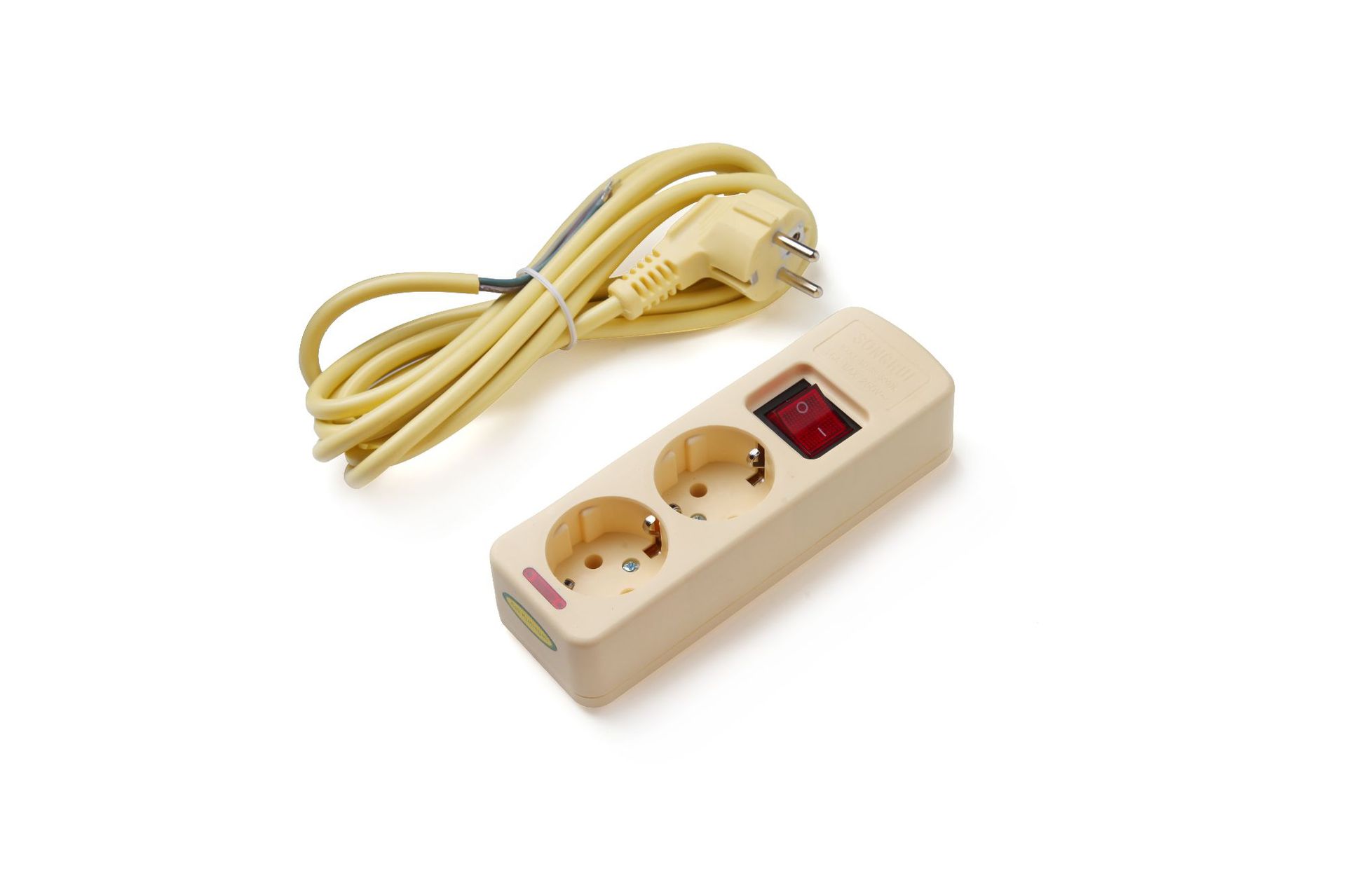 【厂家供应】欧式两开排插 电源延长线多插座带开关