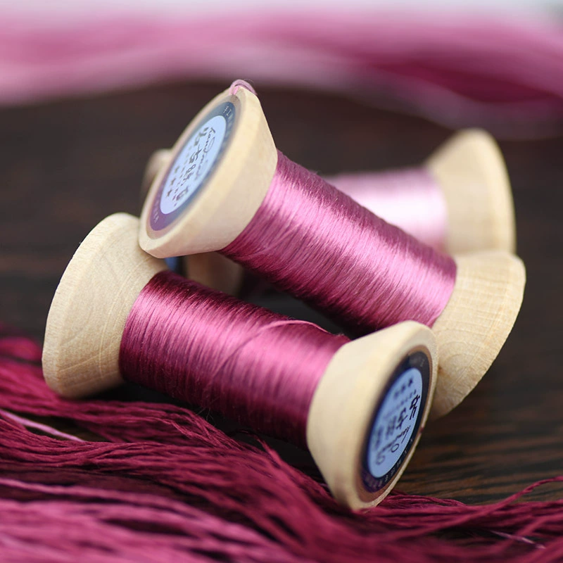 Новый продукт ручной работы Suxiang Xiangxiang Silk Silk Embroidery Line Real Silk Embroidery Line Common Rose Red Furong Red