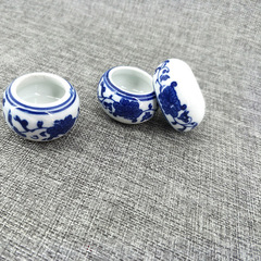 景德鎮青花瓷小號陶瓷小水缸 水淺毛筆開筆水洗文房四寶用品批發