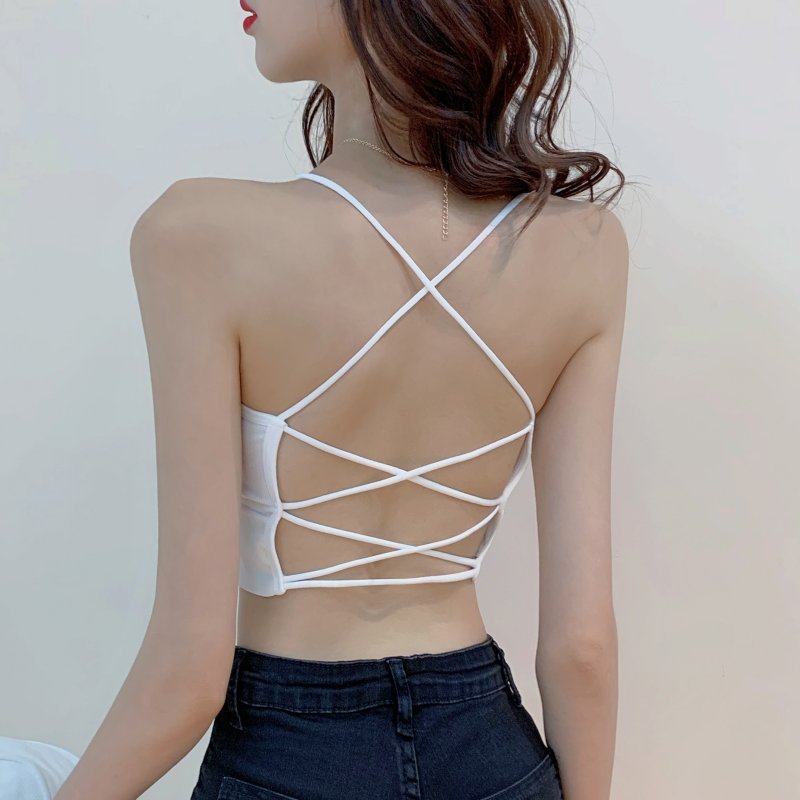 Thin Section Beautiful Back Wrap Chest Female Students Anti-glare Bottoming Underwear With Chest Pads No Steel Ring Short Seamless Inner Tube Top
