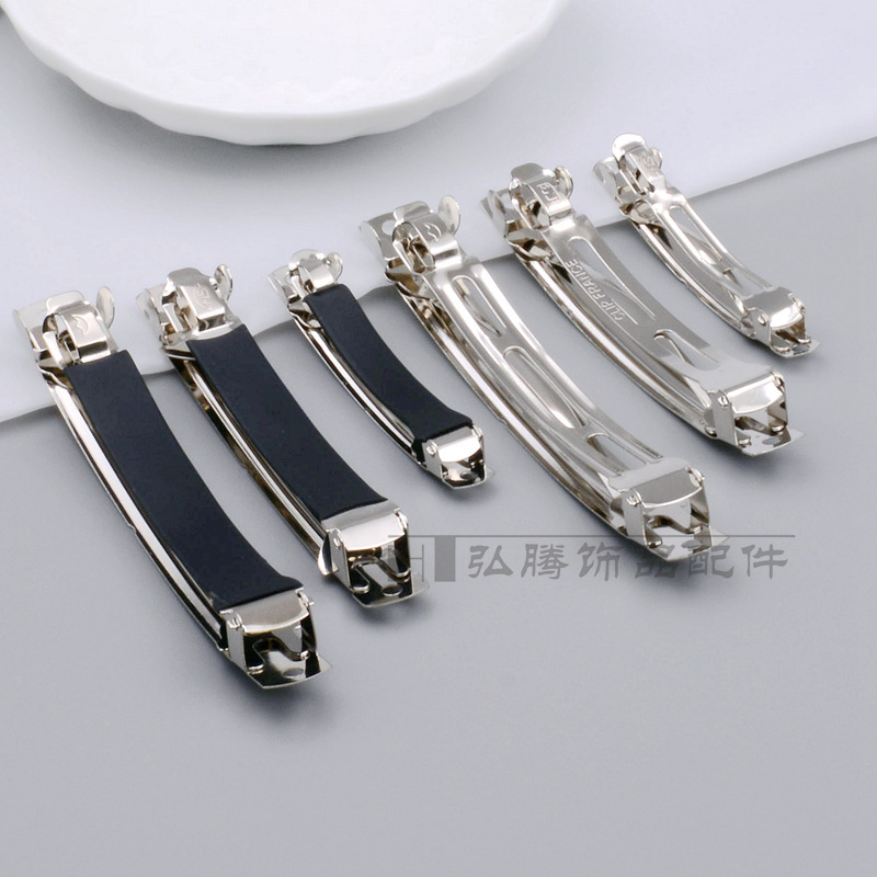 Korea thick non-slip leather case wide three-piece spring clip 6/8/10cm handmade DIY jewelry accessories material Korea thick non-slip leather case wide three-piece spring clip 6/8/10cm handmade DIY jewelry accessories material
