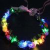 Highlight and lengthened 14 light plush rabbits ears glowing hair hoop push gold silk feathers glowing cat ear hoop