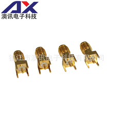 直供SSMA-KE射频同轴连接器 直式母头 电路板PCB焊接安装 全铜