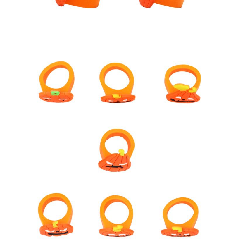 Cartoon Style Pumpkin Pvc Epoxy Kid's Rings 1 Piece display picture 5