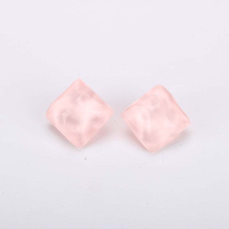 Fashion S925 Silver Needle Earrings New Geometric Irregular Earrings Resin Dazzling Color Earrings Square Women's Earrings Nihaojewelry display picture 8