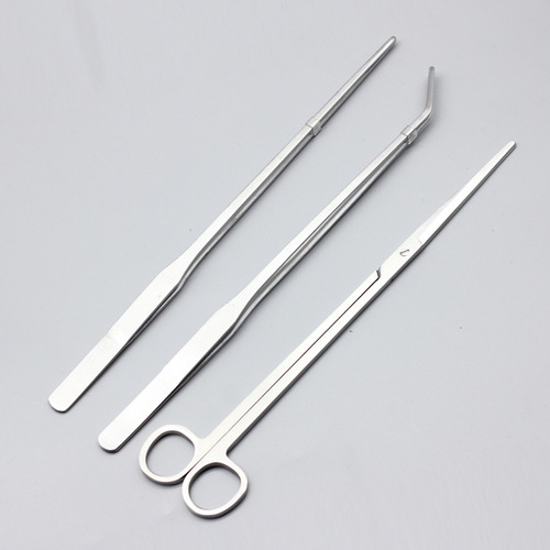 Aquarium Aquatic Plant Tool Kit Scissors Clip Sand Leveler Fish Tank Cleaning Tool Kit Set Tweezers Sazi 5-piece Set
