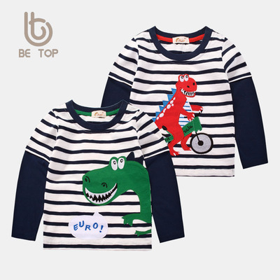 children baby T-shirt girl Korean Edition Base coat Spring and autumn season new pattern Boy Long sleeve On behalf of Manufactor