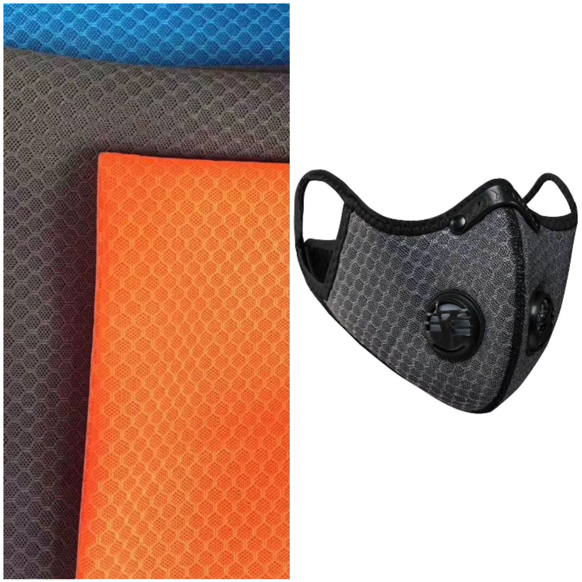 六角口罩三明治网 用于骑行口罩网 手袋箱包等三明治网布用料促销