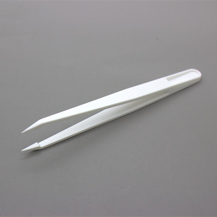 卫特斯 镊子电子厂专用维修工具 E93302尖头 白色塑料无尘小镊子