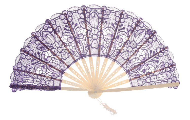 Creative new lace fans, white cotton fabric hollowed-out folding fans, performance fans, decorative fans, wedding supplies wholesale detail image 10